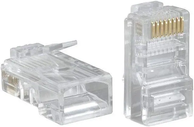 Alt view image 4 of 5 - Cmple - Cat5e Connectors RJ45 Modular Pugs Crimp for Solid and Standard Network Ethernet Cable 8P8C Lan  - 100 Pack