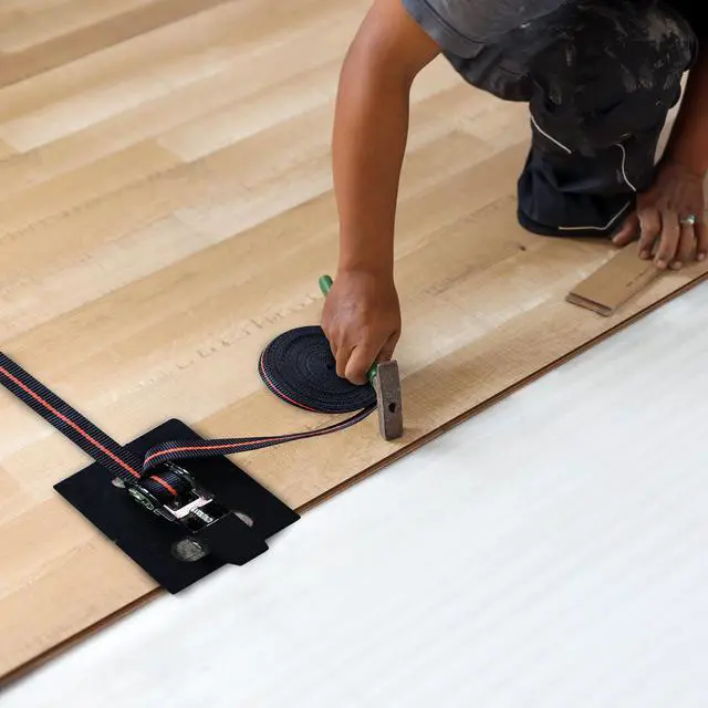 Alt view image 5 of 7 - DCT | Flooring Strap Clamp Flooring and Clamping Ratchet Tie Down Strap 2 Pairs