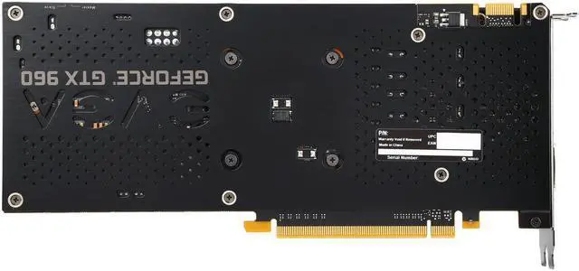 Alt view image 4 of 13 - EVGA GeForce GTX 960 04G-P4-3967-KR 4GB SSC GAMING w/ACX 2.0+, w/ Installed Backplate Graphics Card