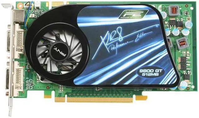 Alt view image 2 of 4 - PNY GeForce 9800 GT DirectX 10 VCG98GTEE5XPB 512MB 256-Bit DDR3 PCI Express 2.0 x16 HDCP Ready SLI Support Video Card