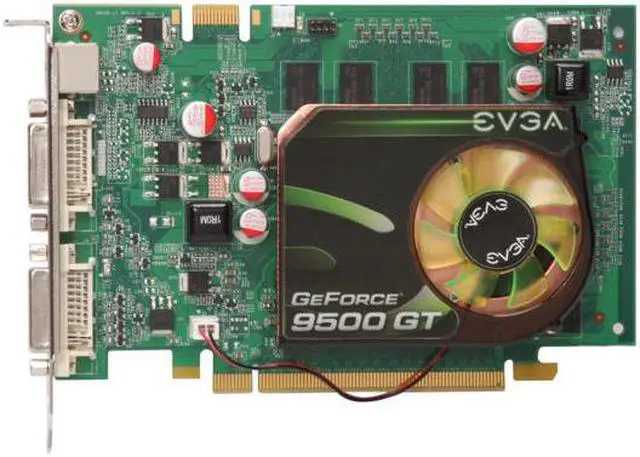Alt view image 2 of 4 - EVGA GeForce 9500 GT DirectX 10 512-P3-N954-TR 512MB 128-Bit DDR2 PCI Express 2.0 x16 HDCP Ready SLI Support Video Card