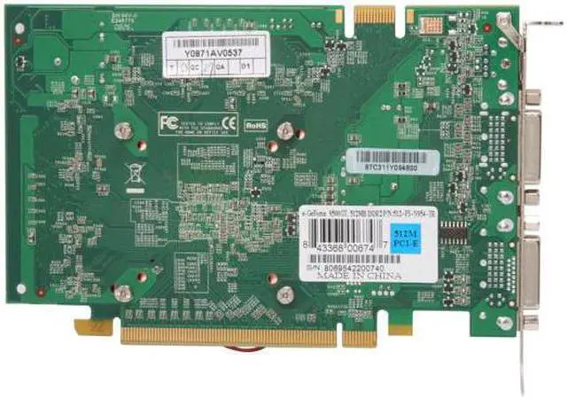 Alt view image 4 of 4 - EVGA GeForce 9500 GT DirectX 10 512-P3-N954-TR 512MB 128-Bit DDR2 PCI Express 2.0 x16 HDCP Ready SLI Support Video Card