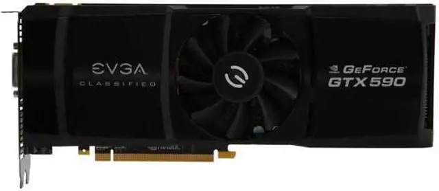 Alt view image 2 of 5 - EVGA 03G-P3-1596-AR GeForce GTX 590 (Fermi) Classified 3072MB 768-bit GDDR5 PCI Express 2.0 x16 HDCP Ready SLI Support Video Card