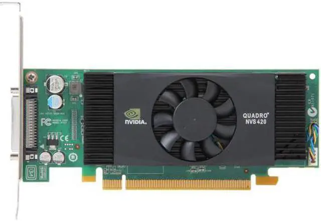 Alt view image 2 of 4 - PNY VCQ420NVS-X16-PB Quadro NVS 420 512MB 128-bit GDDR3 PCI Express x16 Low Profile Ready Workstation Video Card