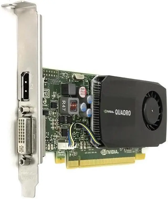 Alt view image 2 of 2 - HP Quadro K600 700102-001 1GB GDDR3 PCI Express 2.0 x16 Low Profile Workstation Video Card