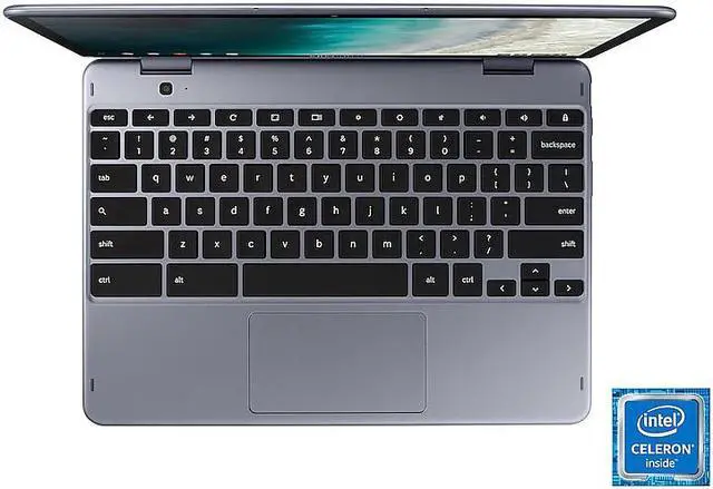 Alt view image 2 of 6 - Samsung Plus 2-in-1 12.2" WUXGA Touch-Screen Chromebook Intel Celeron 3965Y 4GB Memory 32GB eMMC Flash Memory Intel HD Graphics 615 WIFI Chrome OS Stealth Silver