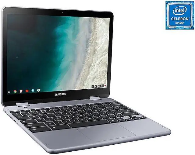 Alt view image 3 of 6 - Samsung Plus 2-in-1 12.2" WUXGA Touch-Screen Chromebook Intel Celeron 3965Y 4GB Memory 32GB eMMC Flash Memory Intel HD Graphics 615 WIFI Chrome OS Stealth Silver