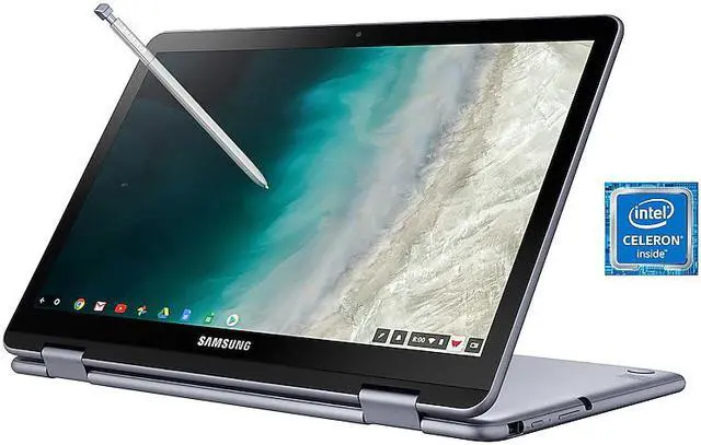 Alt view image 6 of 6 - Samsung Plus 2-in-1 12.2" WUXGA Touch-Screen Chromebook Intel Celeron 3965Y 4GB Memory 32GB eMMC Flash Memory Intel HD Graphics 615 WIFI Chrome OS Stealth Silver