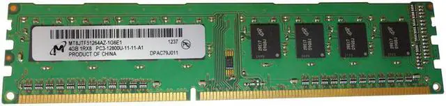 Main image of Micron 4GB 240-Pin DDR3 SDRAM DDR3 1600 (PC3 12800) Desktop Memory Model MT8JTF51264AZ-1G6E1