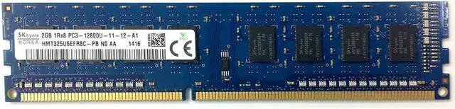 Main image of HYNIX 2GB DDR3 1600MHZ PC3-12800 240-PIN NON-ECC UNBUFFERED SINGLE RANK DIMM DESKTOP MEMORY HMT325U6EFR8C-PB NEW OEM
