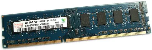 Alt view image 2 of 3 - Hynix 2GB 240-Pin DDR3 SDRAM DDR3 1333 (PC3 10600) Desktop Memory Model HMT125U6TFR8C-H9 OEM NEW