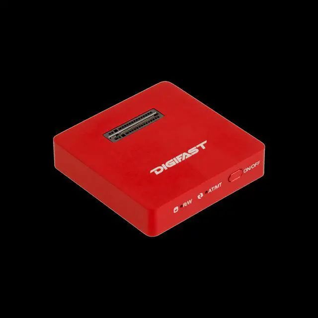 Alt view image 4 of 6 - Digifast M.2 NVMe SSD Docking Base, USB3.2 GEN2 Type-C (10 Gbps), Lightweight, Portable Design - Red