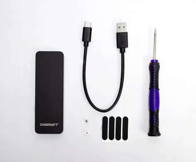 Alt view image 7 of 13 - Digifast M.2 NVMe SSD To USB3.1 Enclosure - Black