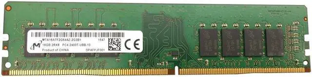 Alt view image 3 of 3 - Micron 8GB PC4-19200 DDR4-2400MHz non-ECC Unbuffered CL17 288-Pin DIMM 1.2V Single Rank Memory Module Mfr P/N MTA8ATF1G64AZ-2G3B1