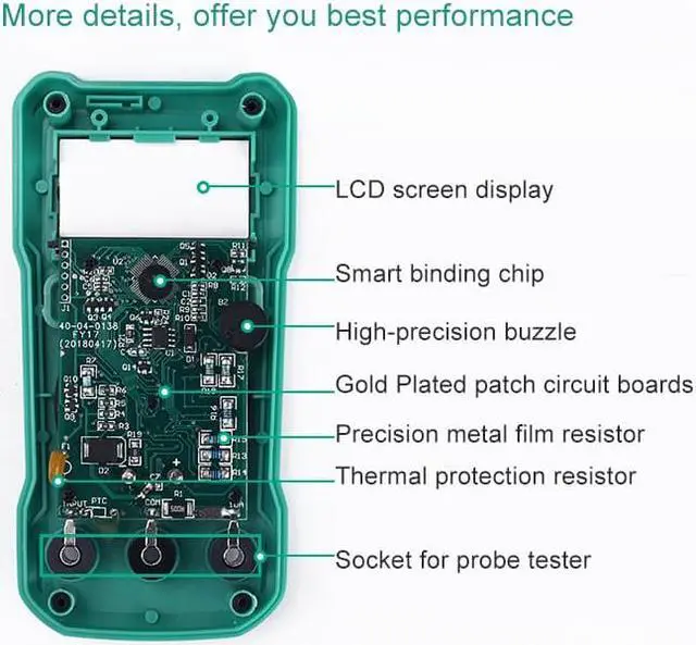 Alt view image 6 of 7 - ELECALL EM111 Digital Multimeter Mini type Temperature resistance test RMS value High precision tester meter