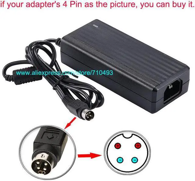 Alt view image 3 of 6 - With IC Chip AC-DC 12V 5A 4 Pin Power Adapter Supply 60W 4-Pin 4Pin For LCD TV Monitor Laptop Battery Charger  shpping
