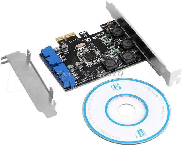 Main image of 2 Port 19Pin USB 3.0 Card PCI-e to Internal 20Pin Male Ports Adapter PCI Express  Drop