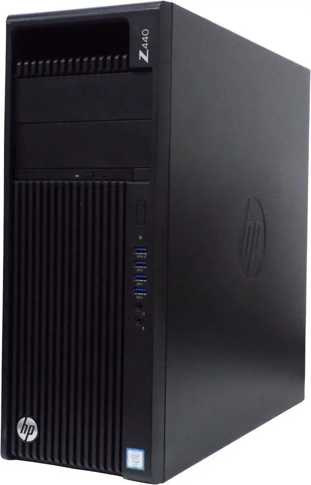Main image of HP Z440 Workstation Desktop PC, Intel Xeon E5-1620 v3 3.5GHz, 16 GB DDR4 RAM, 512 GB SSD, Nvidia NVS 310, Windows 10 Pro