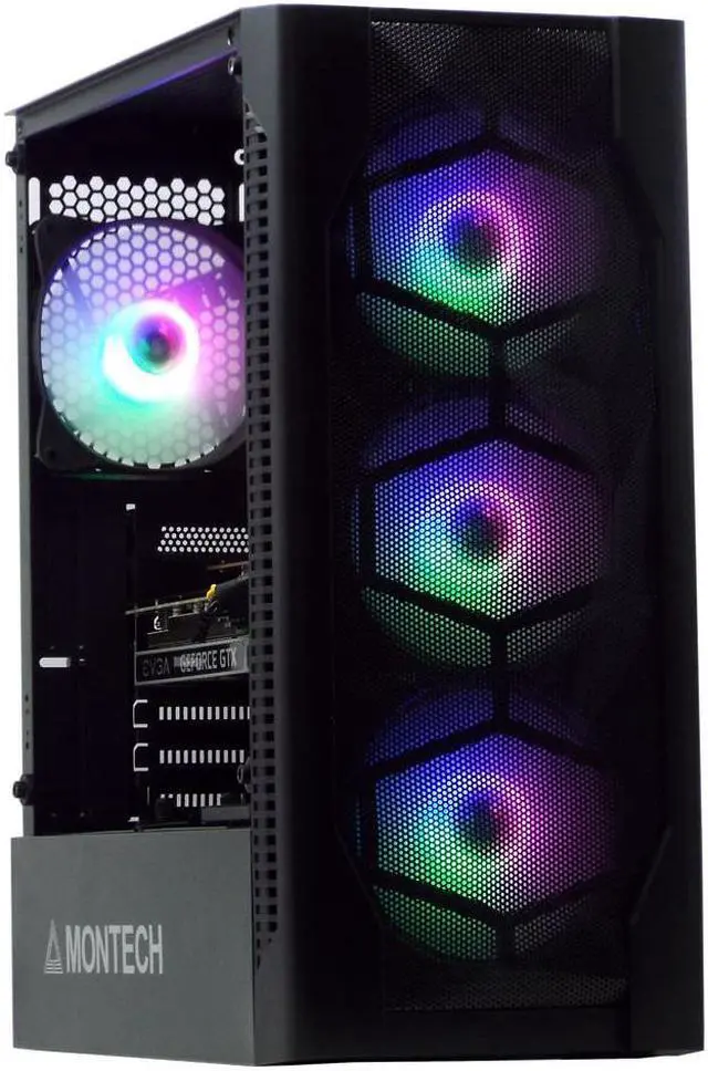 Main image of Odyssey Artemis Custom Gaming PC, Black Gaming Case, RGB LED Air Cooling System, Intel Core i5 3.2GHz, 8GB RAM, 512GB SSD, Nvidia Geforce GT 1030, Windows 10 Pro x64