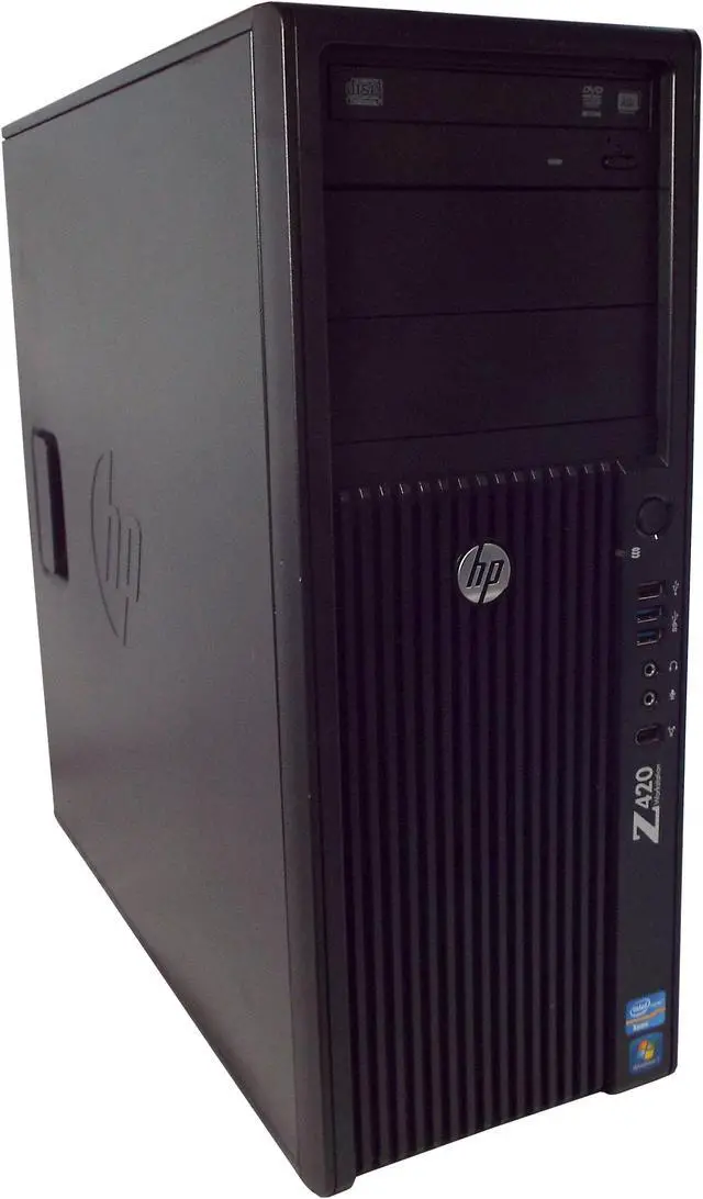 Main image of HP z420 Tower Workstation Desktop PC, Intel Xeon E5-1620 3.6GHz, 16GB DDR3 RAM, 512GB SSD, NVIDIA GeForce GT 1030, Win-10 Pro x64, Grade B+