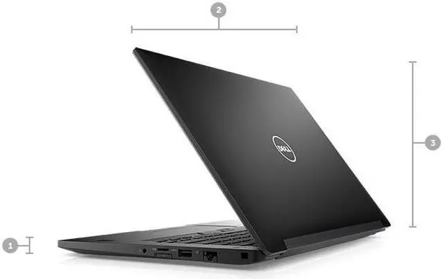 Alt view image 4 of 12 - Grade B DELL Latitude 7480 14" 1920x1080 Full HD Notebook PC, Intel Core i7-6600U 2.60 GHz, 8GB DDR4 RAM, 256GB SSD, Windows 10 Pro x64
