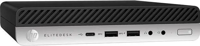 Alt view image 2 of 7 - HP EliteDesk 800 G3 Mini PC, Intel Core i5-6500T 2.5GHz, 8GB DDR4 RAM, 256GB SSD, WiFi, Bluetooth, Win 10 Pro Grade A