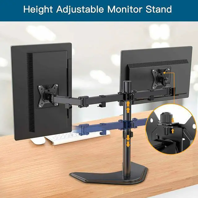 Alt view image 6 of 7 - MAJOR BRAND DUAL LCD 22" VGA, DVI, DISPLAY-PORT, HDMI adapter, FLAT MONITOR SCREEN GAMING WITH DUAL LCD STAND ARM