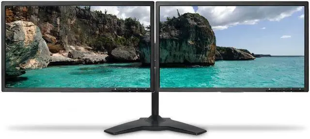 Alt view image 2 of 7 - DELL DUAL LCD 23" VGA, DVI, DISPLAY-PORT, HDMI adapter, FLAT MONITOR SCREEN OFFICE WITH DUAL LCD STAND ARM