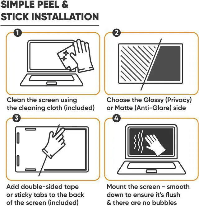 Alt view image 3 of 6 - Laptop Privacy Screen 15.6 inch 16:9 Ratio - Anti Glare Screen Protector