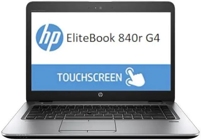 Main image of HP Elitebook 840r G4 14" 1920x1080 FHD Touchscreen Laptop PC, Intel Core i5-8250U 1.6GHz, 16GB DDR4 RAM, 256GB SSD, Windows 10 Pro x64 Grade B