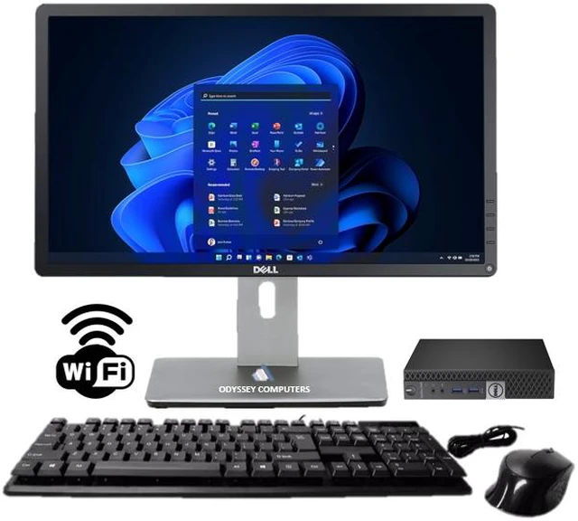 Alt view image 2 of 6 - DELL OptiPlex 7040 Micro Desktop Bundle Intel Core i7-6700T up to 3.6GHz, 8GB 256GB SSD WiFi Windows 11 Pro 21" LCD Monitor with Keyboard and Mouse