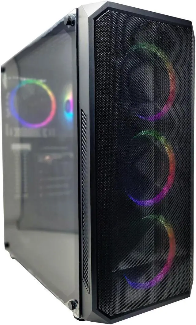Alt view image 2 of 7 - Odyssey Darkus V3 Custom Gaming PC, RGB LED Fans, Intel Core i5 upto 4.1GHz, 16GB DDR4 RAM, 1TB NVMe SSD, GeForce RTX 3050 6GB GDDR6, Wi-Fi, Windows 11 Pro