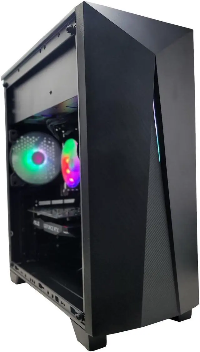 Alt view image 2 of 7 - Odyssey Nova V2 Custom Gaming PC, RGB LED Fans, Intel Core i5 upto 4.1GHz, 16GB DDR4 RAM, 1TB NVMe SSD, GeForce RTX 3050 6GB GDDR6 Wi-Fi BT Windows 11 Pro