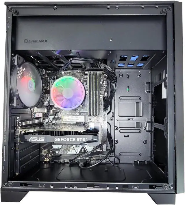 Alt view image 3 of 7 - Odyssey Nova V2 Custom Gaming PC, RGB LED Fans, Intel Core i5 upto 4.1GHz, 16GB DDR4 RAM, 1TB NVMe SSD, GeForce RTX 3050 6GB GDDR6 Wi-Fi BT Windows 11 Pro