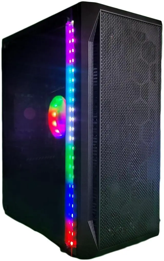 Alt view image 2 of 5 - Odyssey Essentials 2025 V4 Custom Gaming PC, RGB Intel Core i5-8500 upto 4.1GHz, 16GB DDR4 RAM, 1TB NVMe SSD, GeForce RTX 3050, Wi-Fi BT Windows 11 Pro Keyboard & Mouse