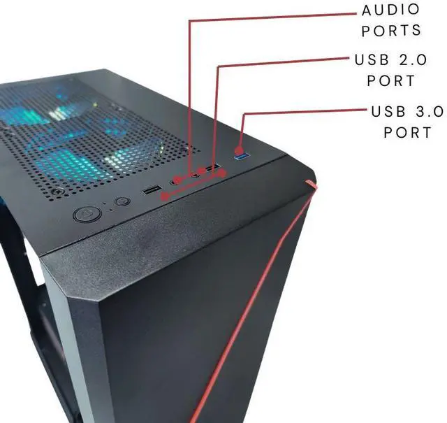 Alt view image 6 of 6 - Odyssey Sahara R1 Custom Built PC, RGB Intel Core i5-8500 upto 4.1GHz, 16GB DDR4 RAM, 1TB NVMe SSD, Wi-Fi BT Windows 11 Pro