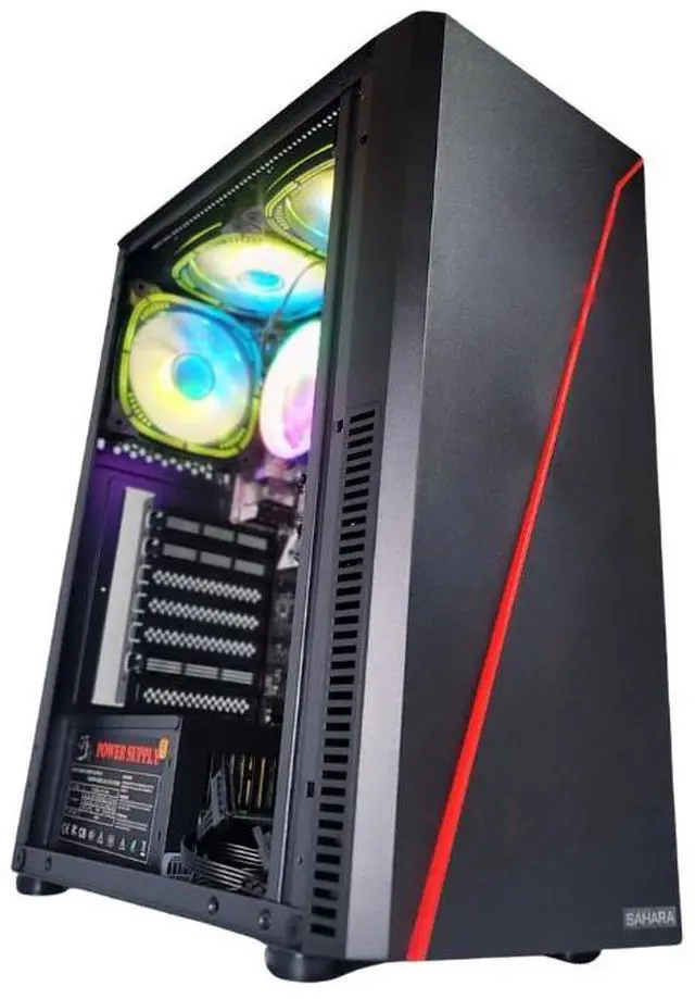Alt view image 4 of 6 - Odyssey Sahara R1 Custom Built PC, RGB Intel Core i5-8500 upto 4.1GHz, 16GB DDR4 RAM, 1TB NVMe SSD, Wi-Fi BT Windows 11 Pro