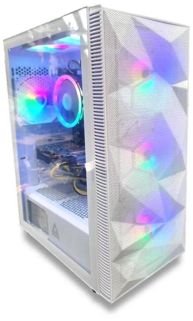 Alt view image 2 of 4 - Odyssey DG19 R2 Custom Gaming PC, White ATX LED Gaming Case, RGB LED Fans, Intel Core i5 3.0GHz, 16GB RAM, 1TB SSD, GTX 1650, Wi-Fi, Windows 11 Pro