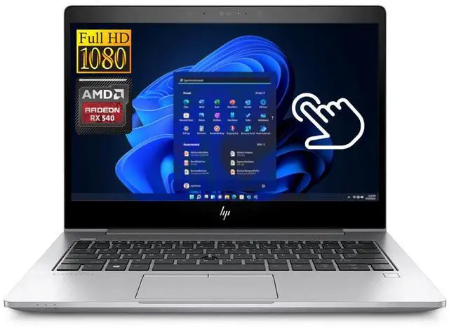 Main image of HP Elitebook 840 G5 14" 1920x1080 FHD Touchscreen Laptop, Intel Core i7-8650U 1.9GHz 32GB DDR4 RAM 1TB NVMe SSD Radeon RX 540, Windows 11 Pro Grade B