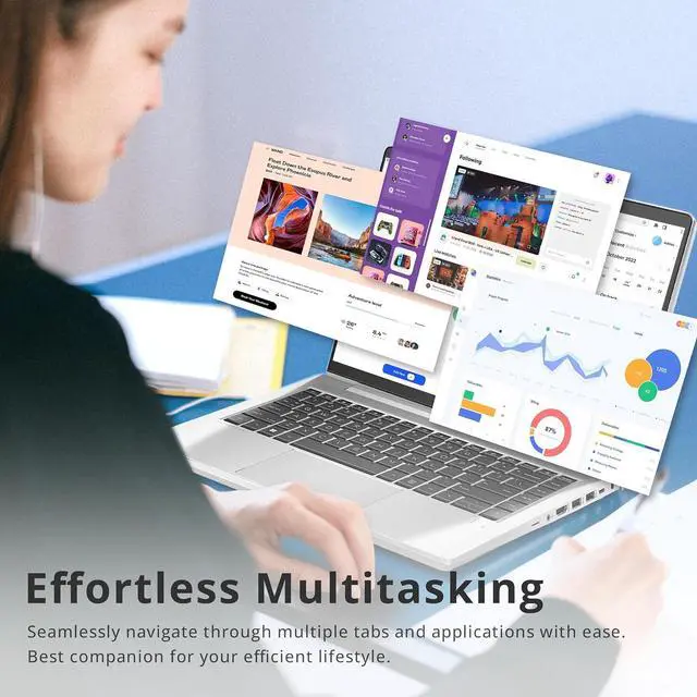 Alt view image 5 of 7 - HP EliteBook 640 G9 14" 1920x1080 FHD Business Laptop, Intel Core i5-1245U, 32GB RAM, 512GB NVMe SSD, Cam, Wi-Fi 6E, Windows 11 Pro, Silver Grade B