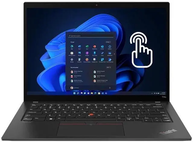 Main image of Lenovo ThinkPad T14s 14" 1920x1080 FHD IPS Touchscreen Laptop PC, Intel Core i5-10310U 1.7GHz, 16GB DDR4 RAM, 512GB NVMe SSD, Win 11 Pro Grade B