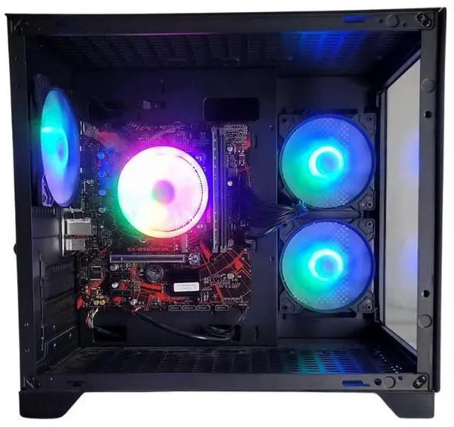 Alt view image 3 of 7 - Odyssey Vesta V2 Custom Workstation PC, RGB LED Fans, Intel Core i5-10400F upto 4.3GHz, 16GB DDR4 RAM, 1TB SSD, Wi-Fi BT Windows 11 Pro