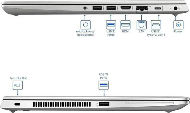 Alt view image 6 of 6 - HP ProBook 450 G7 15.6" 1920x1080 FHD IPS Business Laptop, Intel Core i5-10210U 1.6GHz, 16GB RAM 256GB NVMe SSD, CAM, Windows 11 Pro Grade B