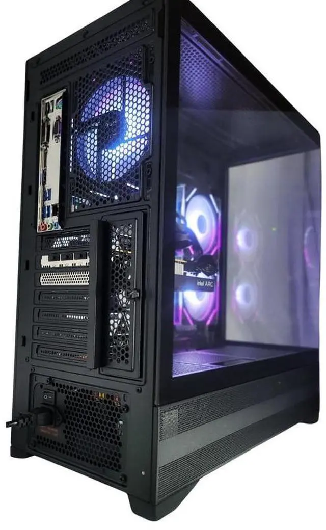 Alt view image 3 of 7 - Odyssey Black Widow V3 Custom Gaming PC, RGB LED Fans, Intel Core i7 upto 4.7GHz, 16GB RAM, 1TB NVMe SSD, ACR A380, Wi-Fi BT, Windows 11 Pro Keyboard & Mouse