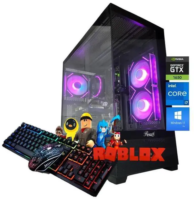 Main image of Odyssey Black Widow V3 Custom Gaming PC, RGB LED Fans, Intel Core i7 upto 4.7GHz, 16GB RAM, 1TB NVMe SSD, GeForce GTX 1650, Wi-Fi BT, Windows 11 Pro Keyboard & Mouse