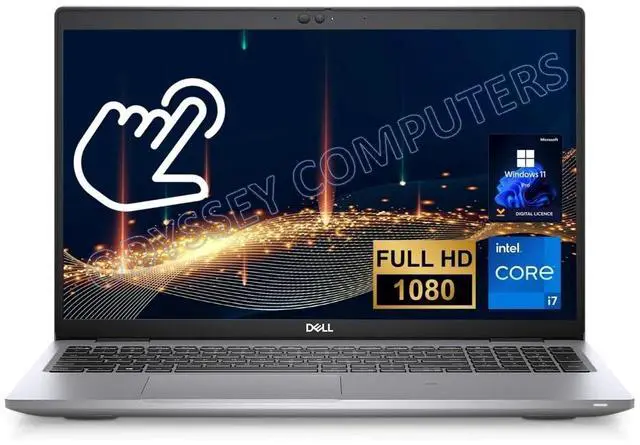 Main image of DELL Latitude 5520 15.6" 1920x1080 FHD Touchscreen Business Laptop, Intel Core i7-1185G7 vPro 3.0GHz, 32GB DDR4 RAM, 512GB NVMe SSD, Webcam, Windows 11 Pro Grade B