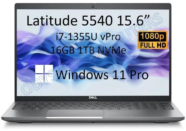 Main image of Dell Latitude 5540 15.6" 1080p FHD Anti-Glare Business Laptop, Intel 14-Core i7-1355U vPro, 16GB DDR4 RAM, 1TB SSD, RGB Webcam, 2x Thunderbolt 4, Win 11 Pro w/Copilot, Gray Grade B