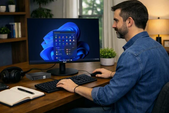 Alt view image 5 of 5 - ODYPC DELL OptiPlex Micro Desktop Bundle Intel Core i7 up to 3.8GHz, 16GB 512GB SSD WiFi Windows 11 Pro 22" FHD Monitor with Keyboard and Mouse
