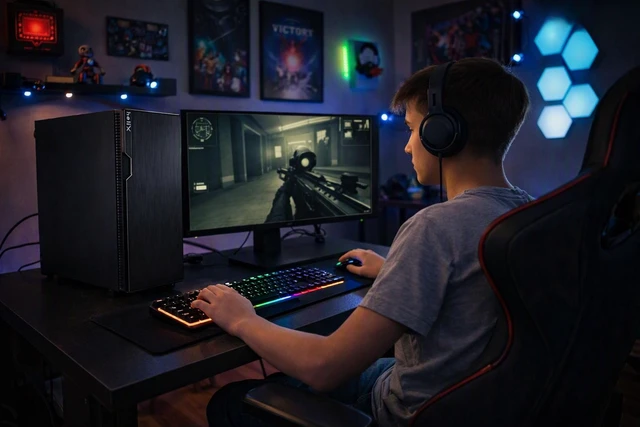 Alt view image 7 of 7 - Odyssey Essentials 2027 Custom Gaming PC, Intel i5 upto 4.3GHz, 16GB DDR4 RAM, 1TB SSD, Wi-Fi BT, ARC A380, Windows 11 Pro Keyboard & Mouse