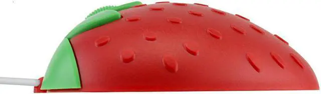 Alt view image 3 of 5 - CHYI Cute Cartoon Strawberry Wired Mouse Mini 3D Mouse For Gilr Gift USB Optical Mice 800 DPI Computer Office Mause For Laptop